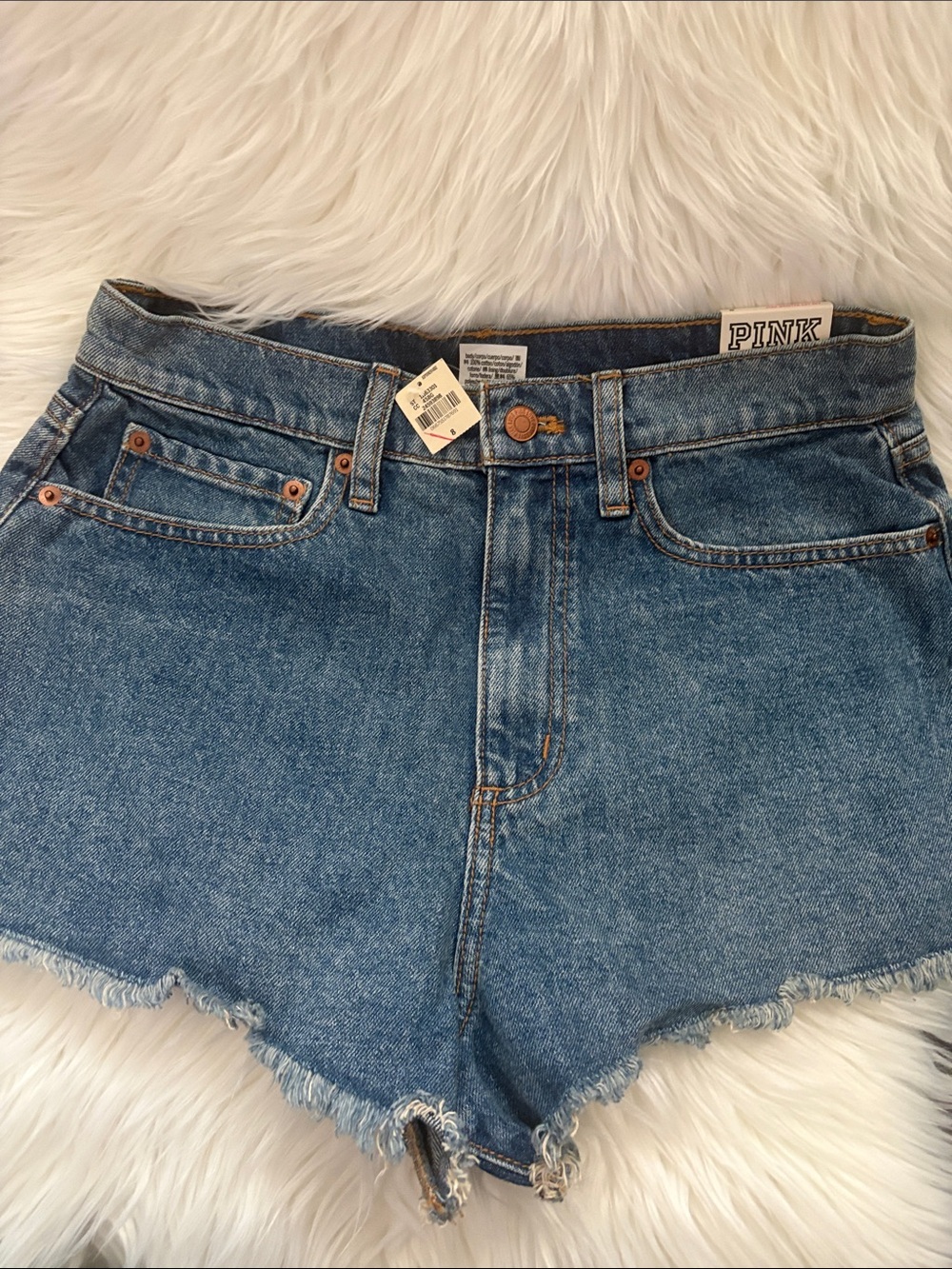 PINK Victoria's Secret Light Blue Denim Cutoff Shorts